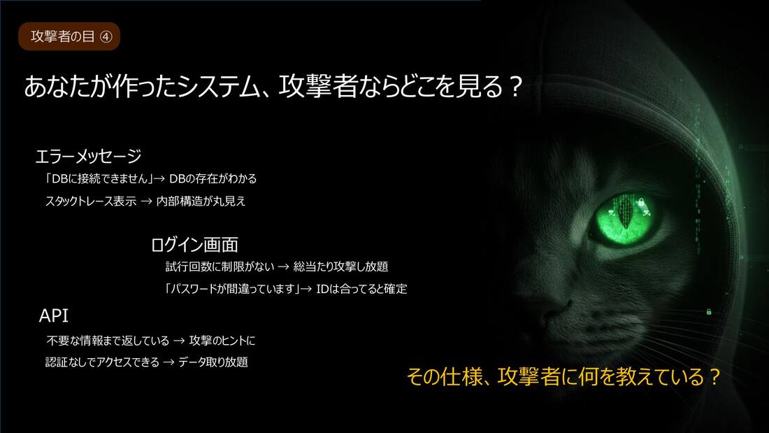 講義スライド:攻撃者の目④ あなたのシステム